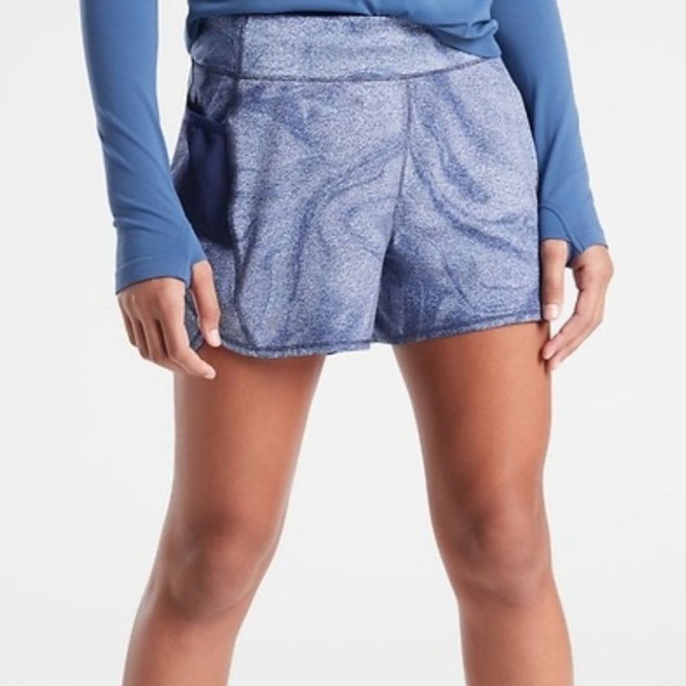 Athleta Girl Blue Shorts Record Breaker Size Medium